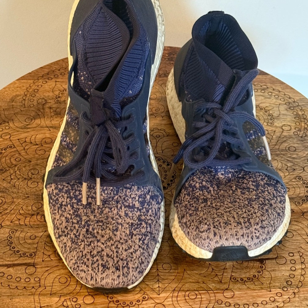 Adidas Ultraboost X All Terrain women's running shoes Indigo Blue Peach